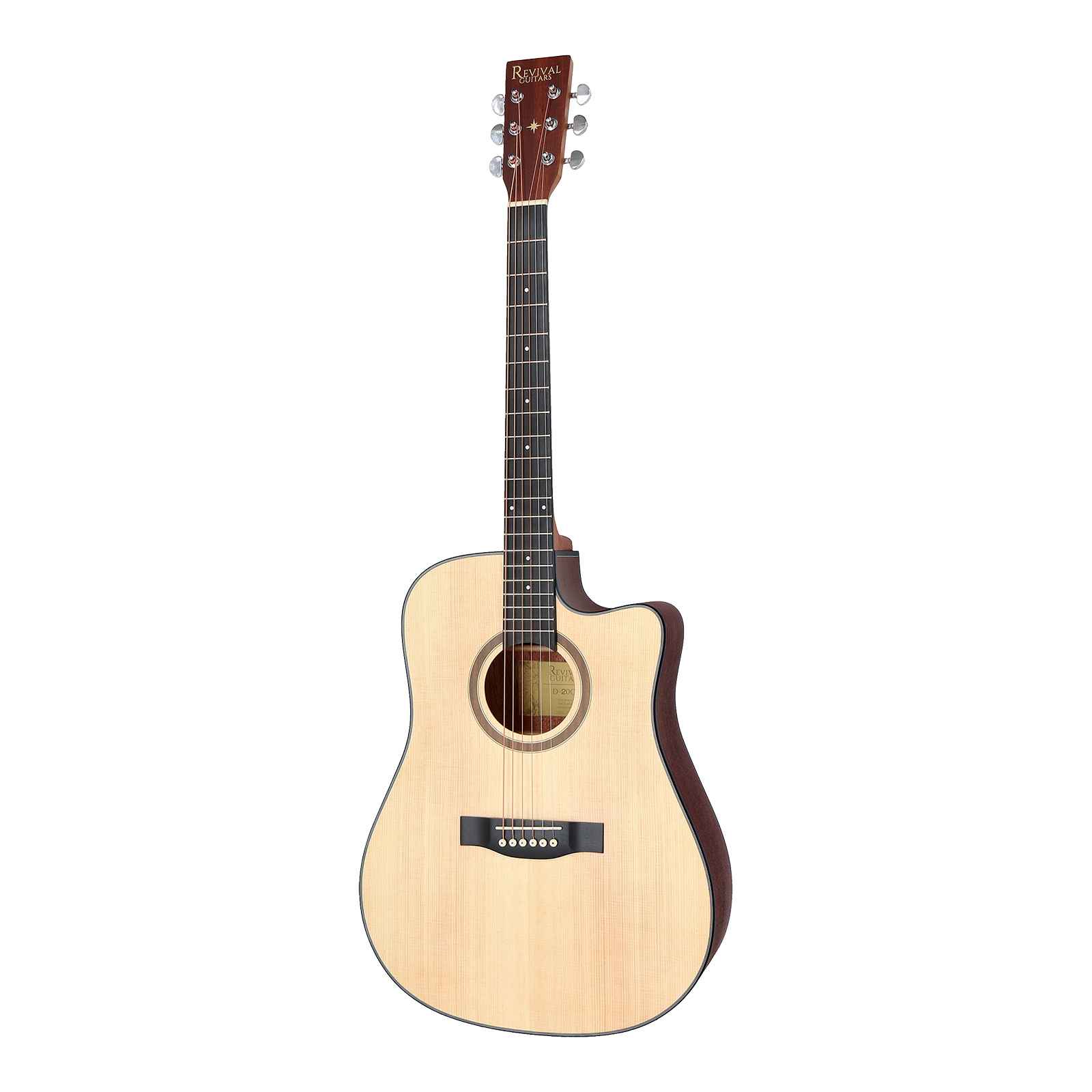 Revival Guitars D20 spruce top dreadnought acoustic guitar with cutaway