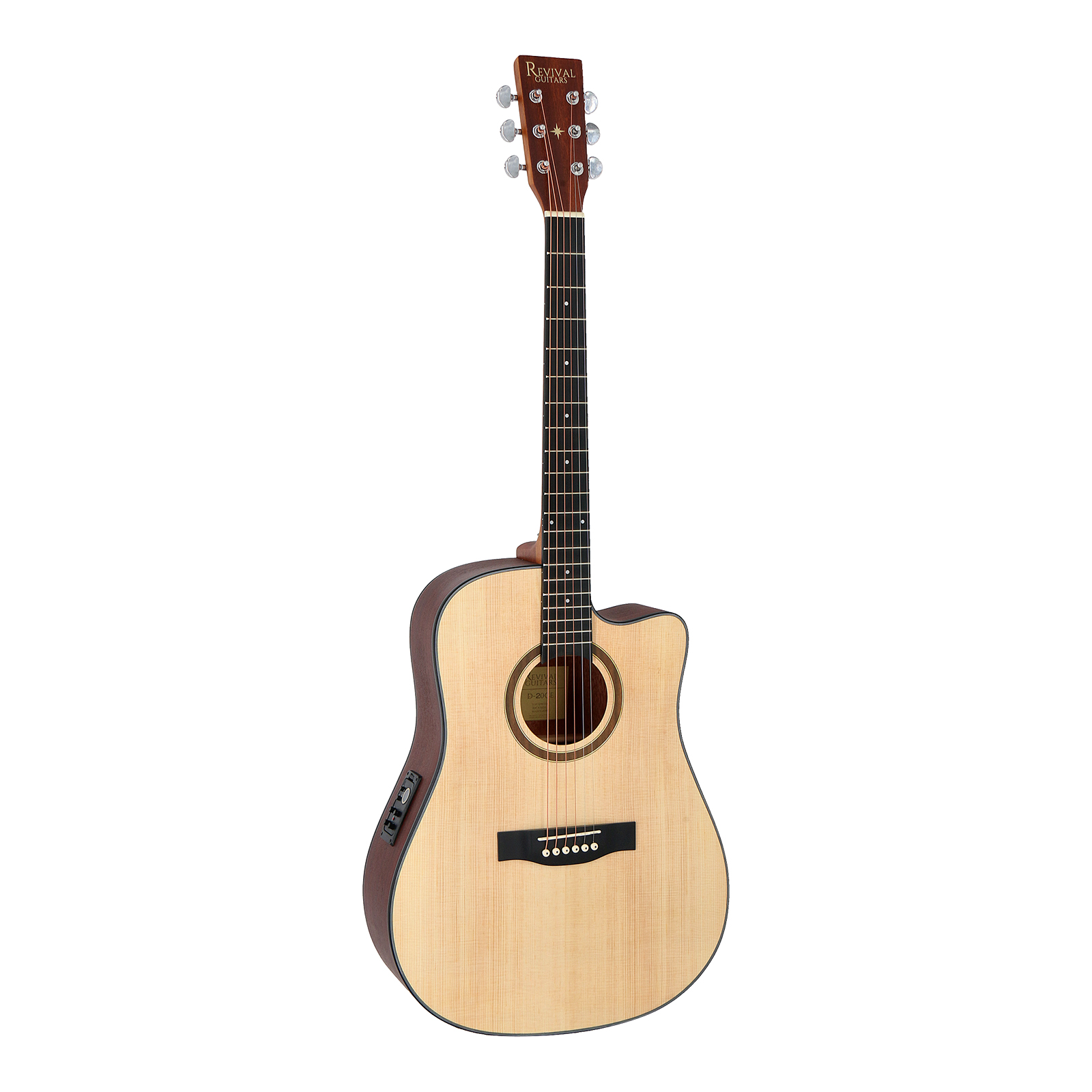 Revival Guitars D20E spruce top dreadnought electro-acoustic guitar with cutaway